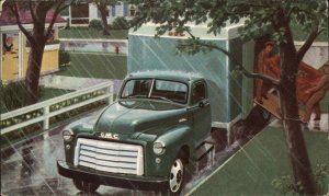 GMC Delivery Truck 350-24 Model Moving Truck Ad Advertising Vintage Postcard