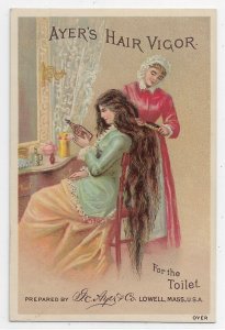 Dr J.C. Ayer & Co, Lowell, Ma Ayer's Hair Vigor Advertising Card (49420)