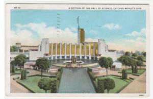 Hall of Science Chicago Worlds Fair 1933 Illinois postcard