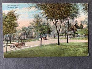 Bluff Road Drive Clinton IA Litho Postcard H1327081439