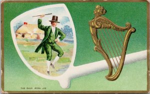 The Ould Irish Jig St Patrick's Day Shamrock Irish Ireland Unused Postcard E82