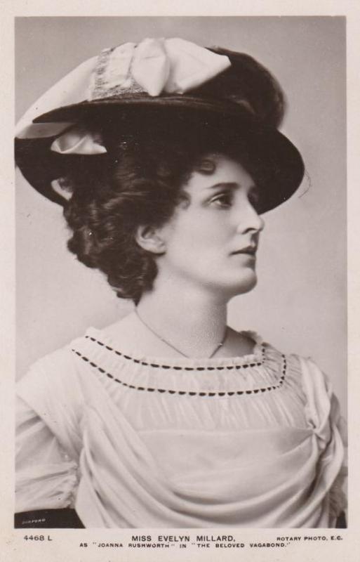 RPPC Miss Evelyn Millard - English Actress in The Beloved Vagabond