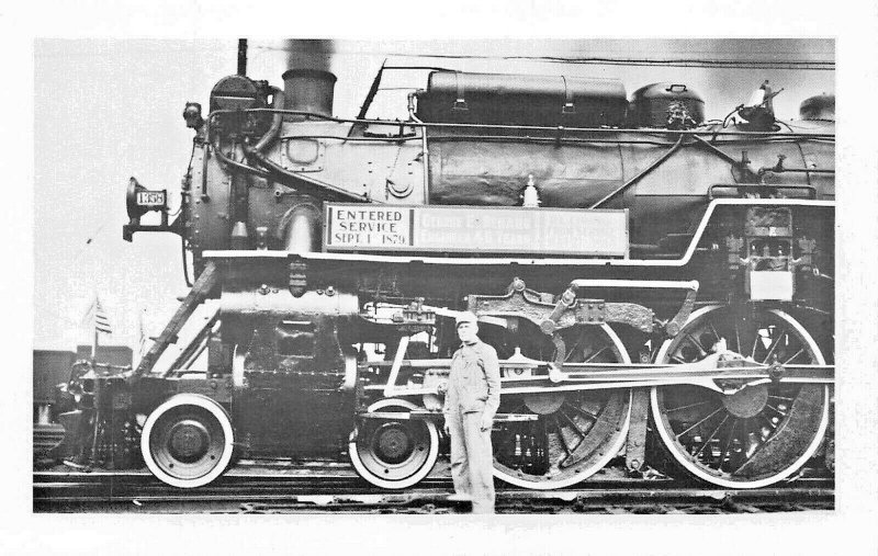 NEW HAVEN RAILROAD RETIRED ENGINE #1358-GEORGE BENARD ENGINEER POSTCARD