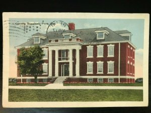 Vintage Postcard 1916 County Hospital Peru Indiana (IN)