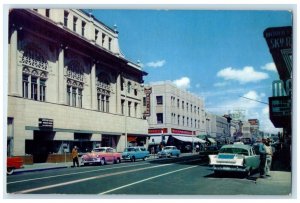 c1950's North Virginia Street Center Of Business Area Cars Reno NV Postcard