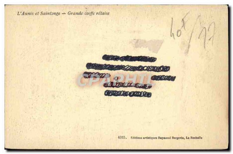 Old Postcard L & # 39Aunis and Saintonge Great Corffe Rétaise Folklore