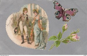 VALENTINE'S DAY Butterfly  , Victorian Romance Couple #1 , 1908