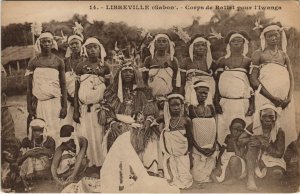 PC ETHNIC TYPES LIBREVILLE CORPS DE BALLET POUR L'IWANGA GABON AFRICA (A23413)