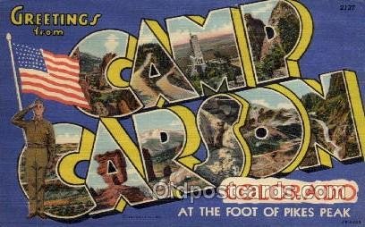 Camp Carson, Colorado Large Letter Military Unused 