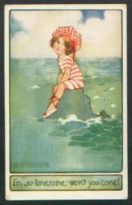 AS793  postcard Agnes Richardson Bathing Beauty