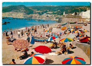 Modern Postcard Sesimbra Um aspecto da Praia