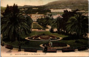 The Parterres Gardens Monte Carlo Monaco Postcard DB UNP