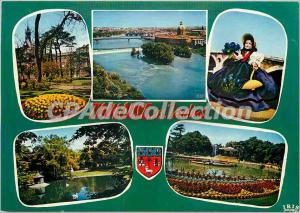 Postcard Modern Art City Toulouse Cite des Viiolettes gardens