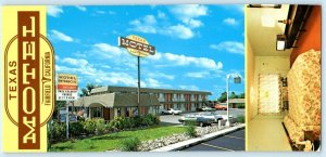 FAIRFIELD, California CA ~ Roadside TEXAS MOTEL 1980 Long Postcard