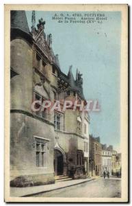 Postcard Old Smokes Poitiers Hotel Old Hotel of Prevote