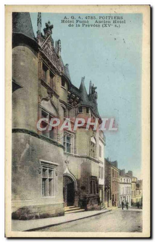 Postcard Old Smokes Poitiers Hotel Old Hotel of Prevote