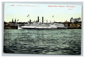 Vintage 1900's Colorized Photo Postcard Hudson River Steamer Adirondack New York