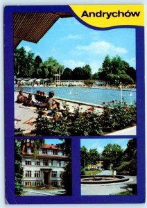 ANDRYCHOW, POLAND ~ Swimming Pool CHILDREN'S SANATORIUM Market 4x6 Postcard
