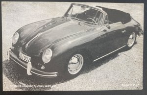 Mint USA Real Picture Postcard Porsche Cabriolet German Sport Car 1959