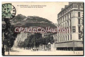 Postcard Old Course Grenoble Saint Andre Les Forts Rabot and the Bastille