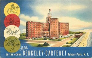 Asbury Park New Jersey roadside Berkeley Carteret 1948 Postcard Teich 20-13208