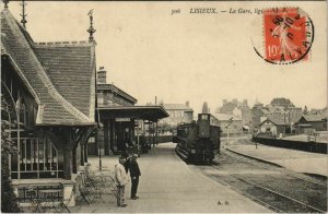 CPA LISIEUX La Gare LOCOMOTIVE (809553)