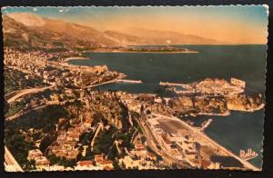 Postcard Used French Riviera Cote D’Azur France Italian Stamps LB