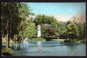 Michigan DETROIT Light House Palmer Park pm1909 Divided Back