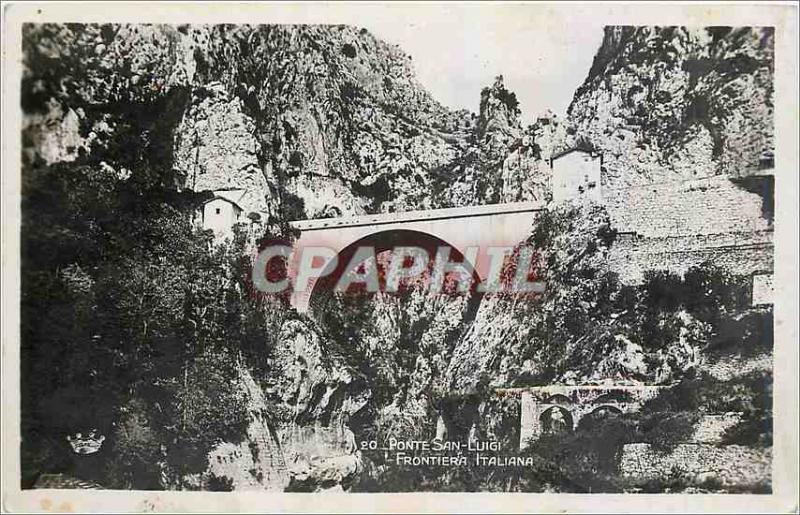 Postcard Old Ponte San Luigi Frontiera Italiana