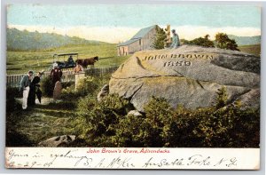 Adirondack Mountains New York~John Brown's Grave~Vintage Postcard