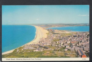 Dorset Postcard - Chesil Beach, Showing Weymouth From Portland    T7155