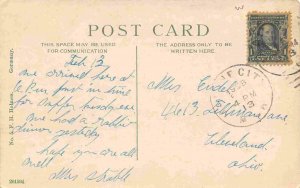 City Hall Marine City Michigan 1908 postcard