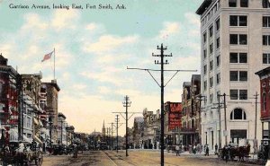 Garrison Avenue Looking East Fort Smith Arkansas 1910 postcard