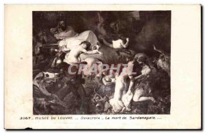 Old Postcard Musee Du Louvre Delacroix The Death of Sardanapalus