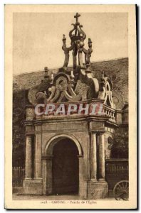 Old Postcard Carnac porch of the Church