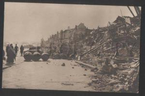 3100549 ITALY earthquake Messina Vintage photo PC