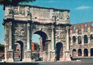 Postcard Triumphal Arch Of Constantine Roma Historical Landmark in Rome, Italy