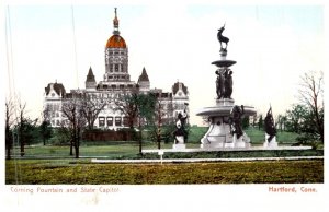 Connecticut Hartford ,  Corning Fountain and State Capitol