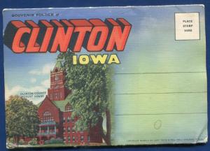 Clinton Iowa ia postcard folder