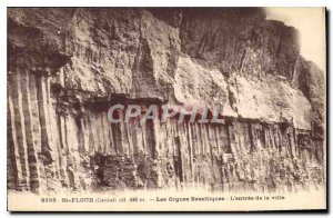 Postcard Old St Flour Cantal Basalt Organs The entrance of the city