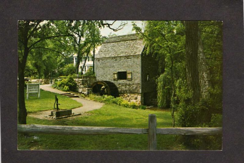 MA Dexter's Dexter Grist Mill Grinding Sandwich Mass Massachusetts Postcard