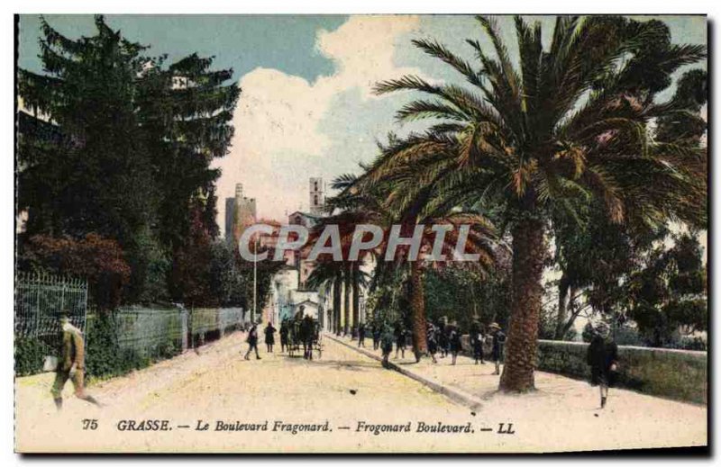 Old Postcard Grasse Boulevard Fragonard