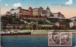 Hungary Budapest Kiralyi Var Buda Castle Vintage Postcard C080