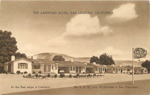 Postcard California San Leandro American Hotel US 50 Associate Service 23-8079