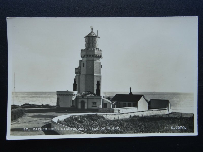 Isle of Wight NITON - ST. CATHERINES LIGHTHOUSE c1952 RP Postcard by Valentine