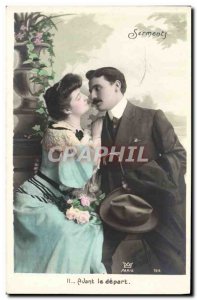 Old Postcard Fantaisie Before departure