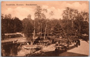 Stockholm Skansen Svandammen Sweden Open Air Museum Postcard