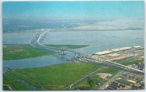 M-40326 Aerial View of the Cooper River Bridges Charleston South Carolina