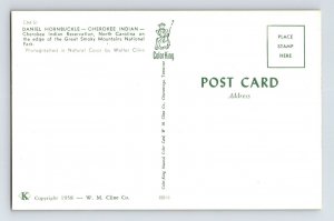 Postcard North Carolina Cherokee NC Native American Indian Hornbuckle 1960s