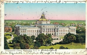 USA Congressional Library Washington DC Vintage Postcard 07.28